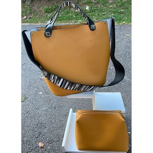 Leather Handbag and Make Up Bag/Organizer